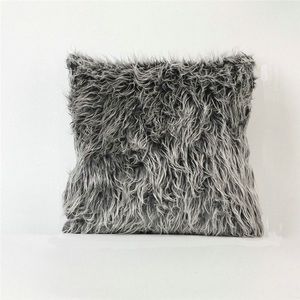 IKEA Blue Furry Decorative Pillow